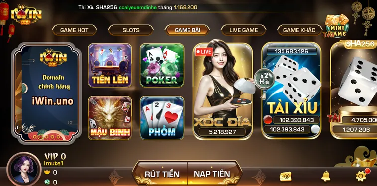 Sảnh Game Bài Đa Dạng Tại IWin Club Đẳng Cấp Đỉnh Cao Cho Mọi Game Thủ