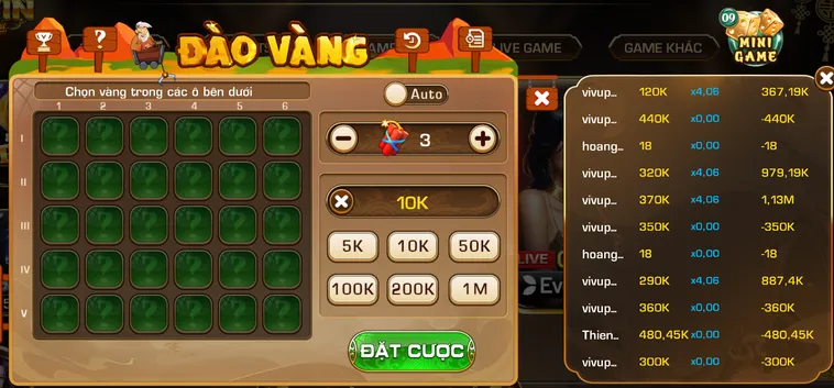 Chinh Phục Siêu Phẩm Minigame Đào Vàng Tại IWin Club Với Jackpot Cực Khủng