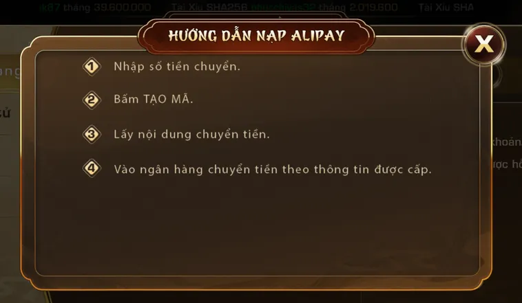 Hướng dẫn quy trình nạp tiền chuẩn Iwin.
