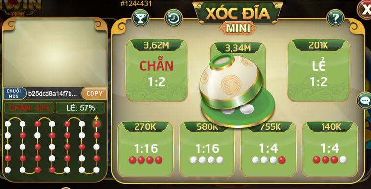 Chinh Phục Xóc Đĩa Mini Tại IWin Club Với Cơ Hội Thắng Cược Cực Cao
